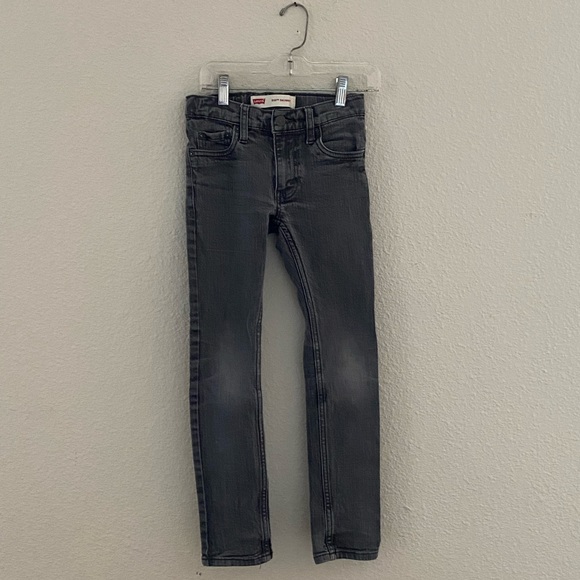 Levi’s 510 Dark Gray Skinny Jeans Girl 10 - Picture 1 of 4